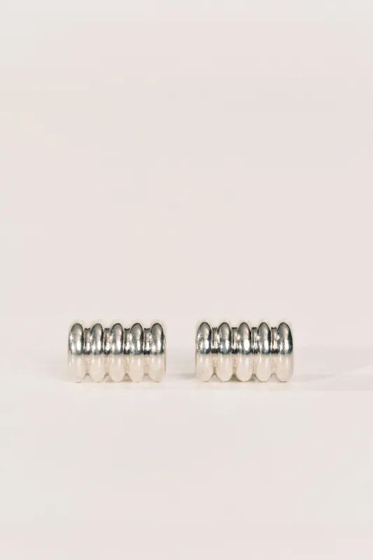 Hollyhock Silver Earrings Large sold by Dehanche