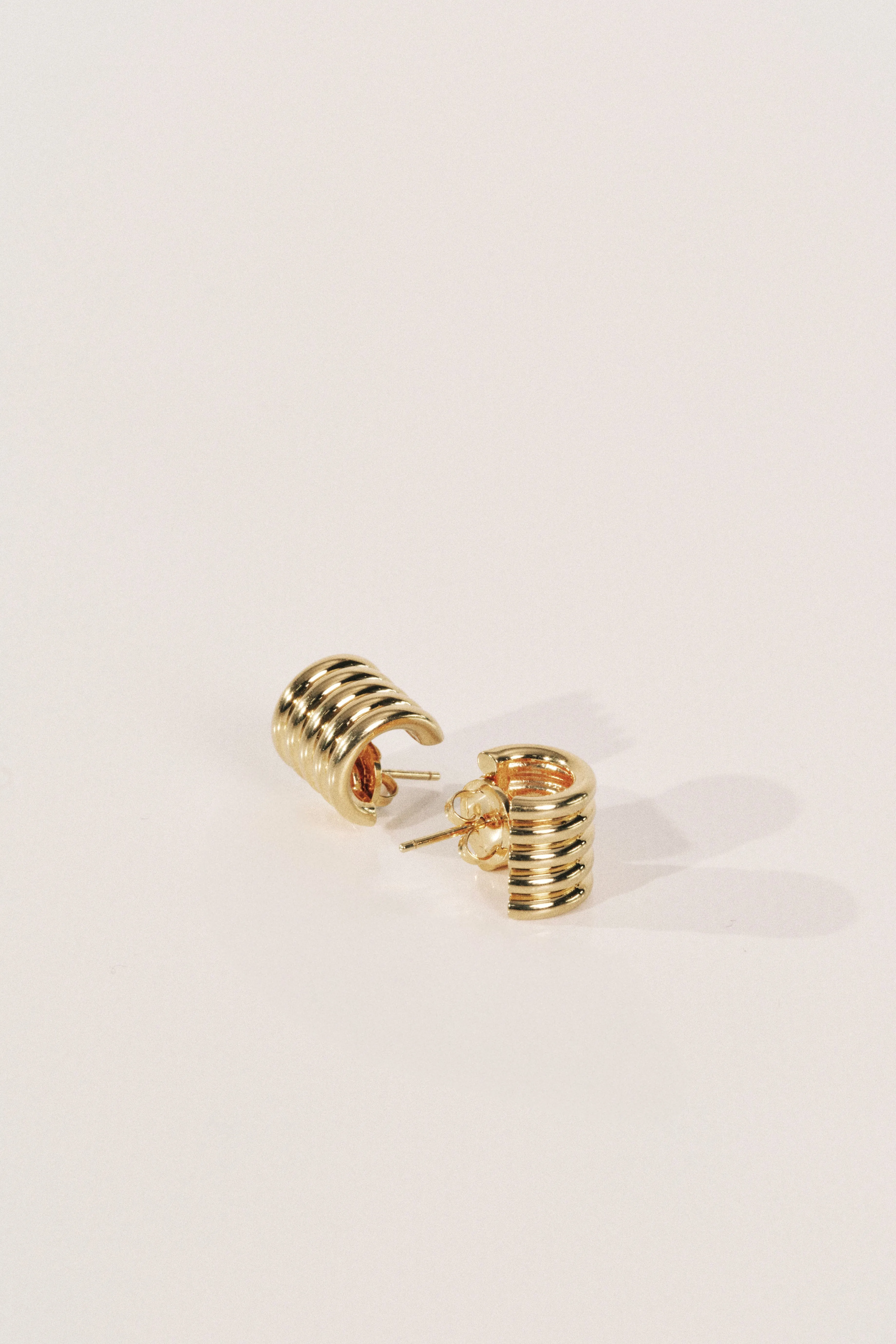Hollyhock Earrings Gold Small sold by Dehanche product image thumbnail 3