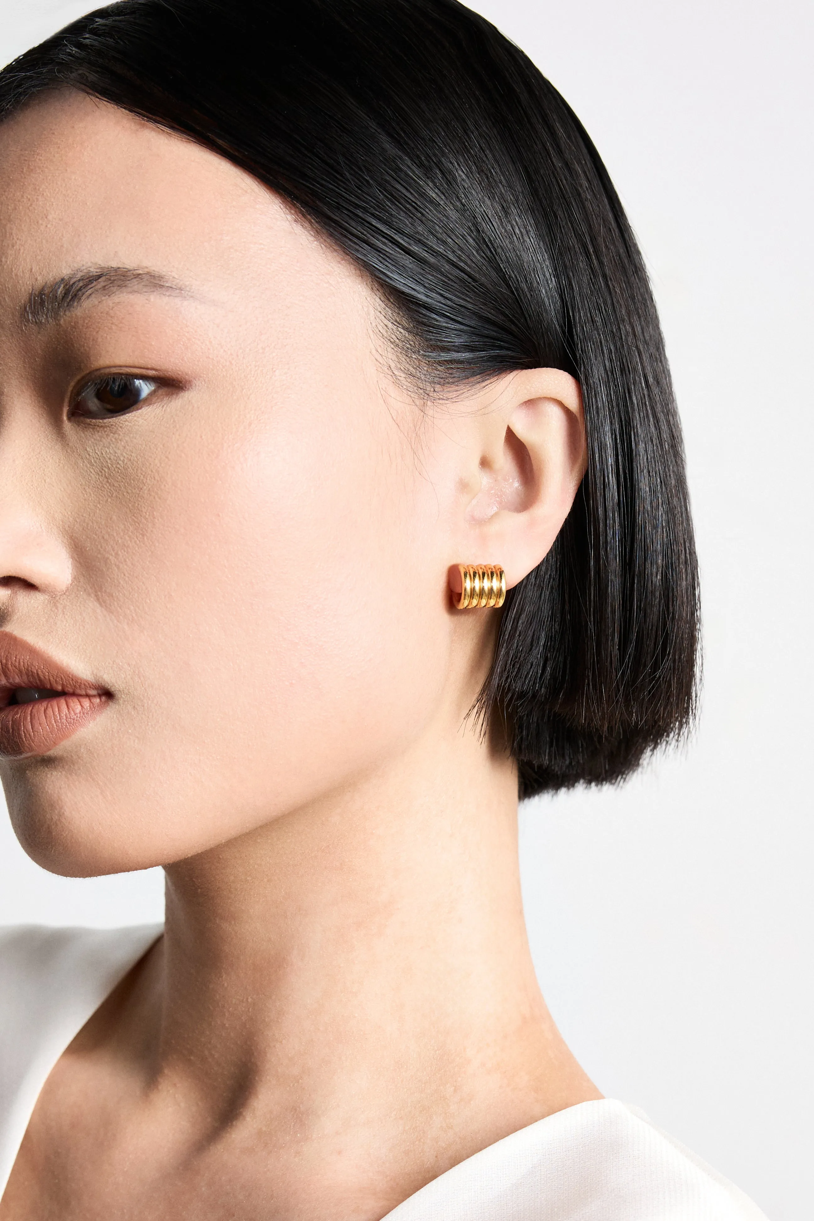 Hollyhock Earrings Gold Small sold by Dehanche product image thumbnail 5