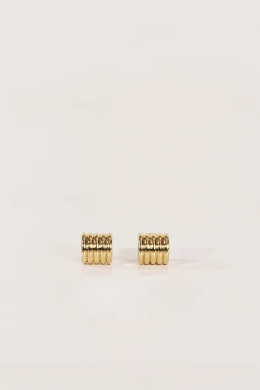 Hollyhock Earrings Gold Small sold by Dehanche