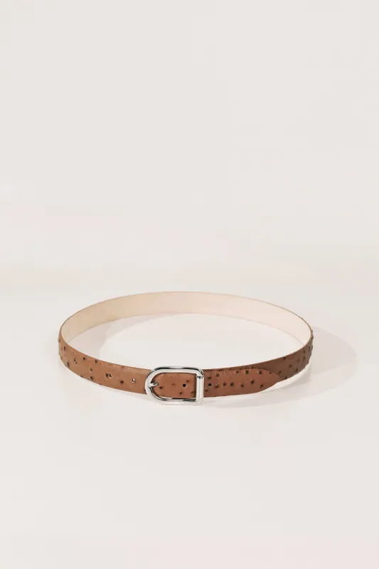 Mija Camel Ostrich Silver made by Dehanche