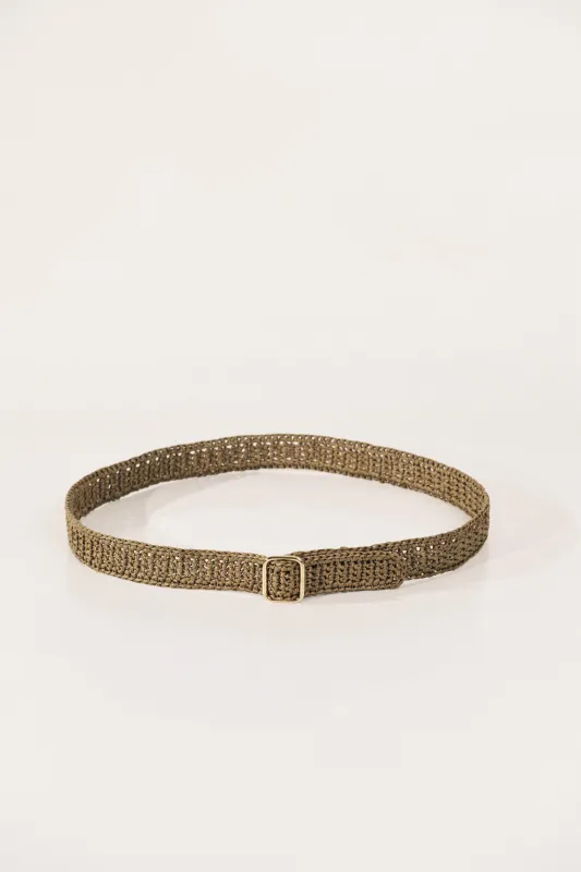 Mako Khaki Raffia Gold made by Dehanche
