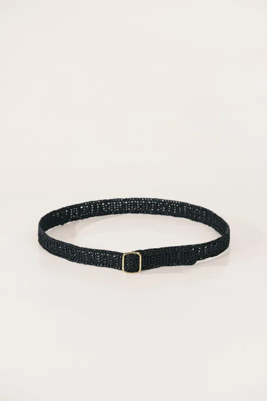 Mako Black Raffia Gold made by Dehanche