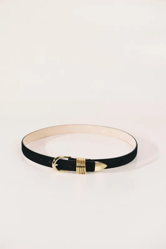 Hollyhock Black Suede Gold made by Dehanche