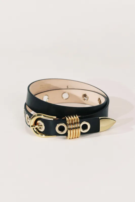 Hollyhock 10 Rivet Black Gold made by Dehanche