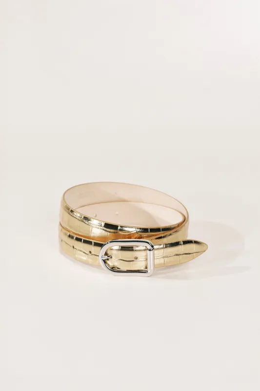Mija Gold Mirror Croco Silver made by Dehanche
