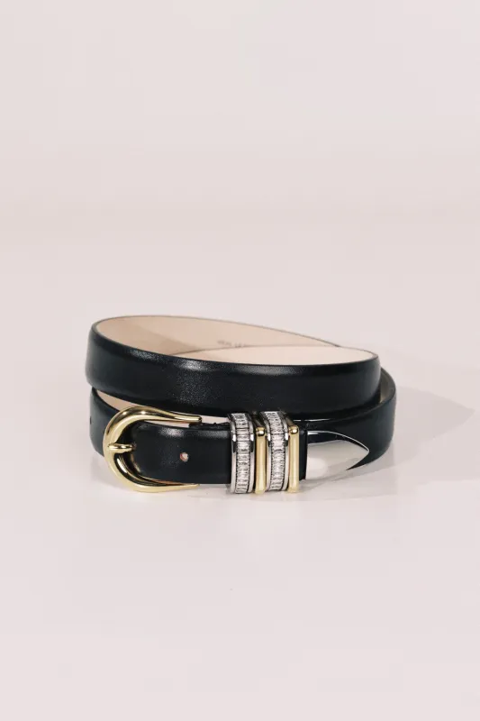 Hollyhock Black Crystal Mixed Metal made by Dehanche