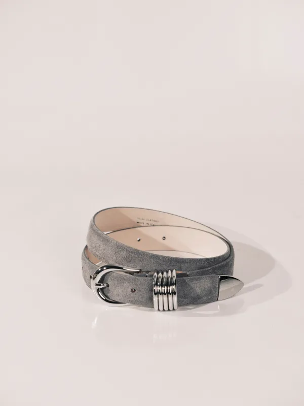 Hollyhock Fog Suede Silver made by Dehanche