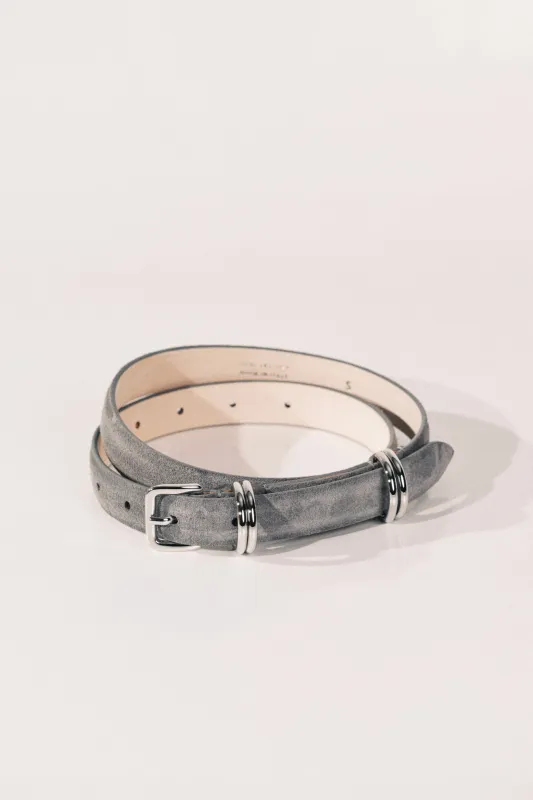 Constance Fog Suede Silver made by Dehanche