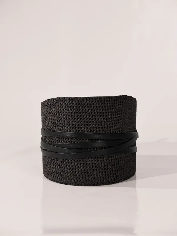 Undone Corset Black Raffia made by Dehanche