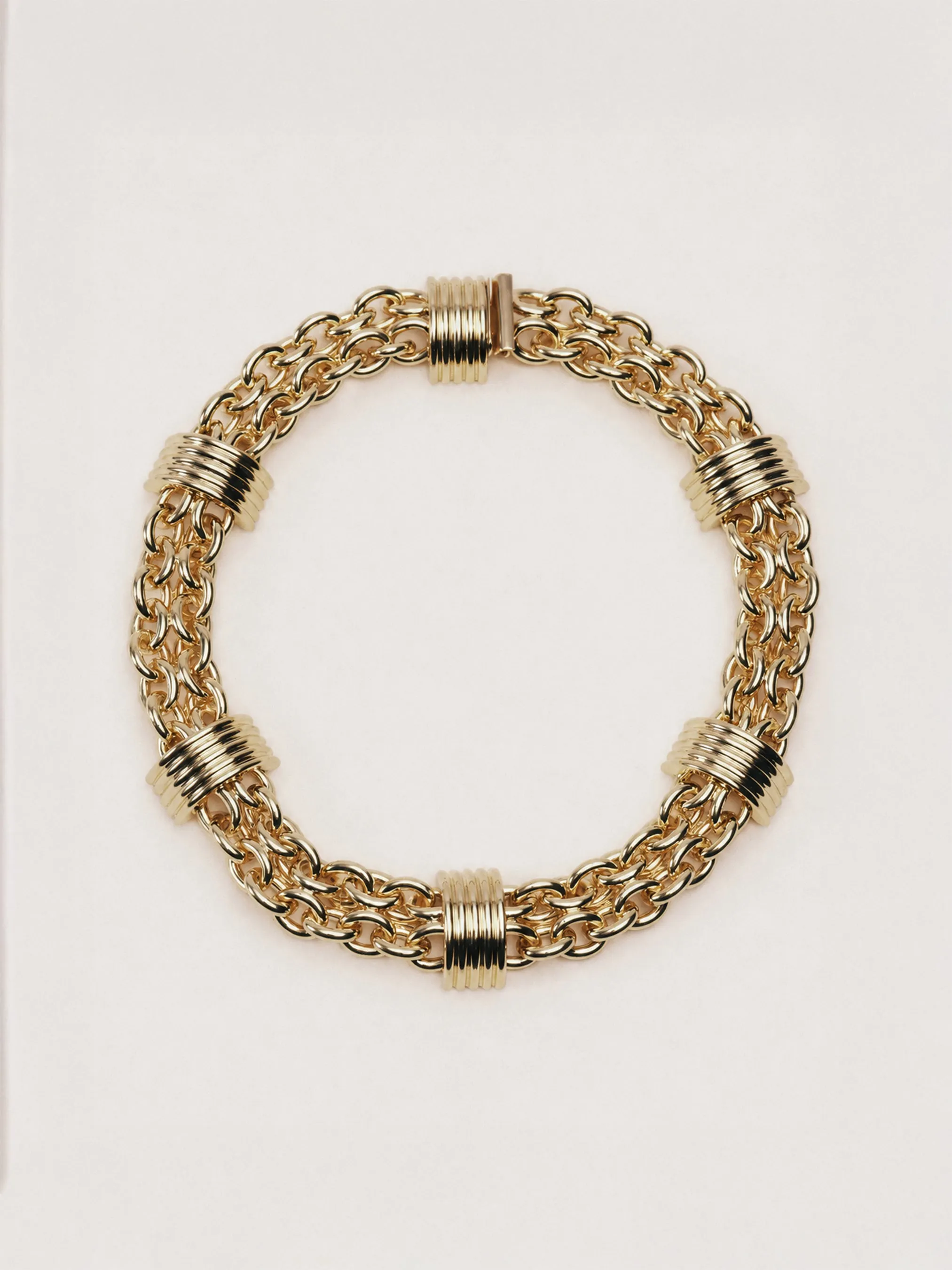 Hollyhock Chain Necklace Gold sold by Dehanche