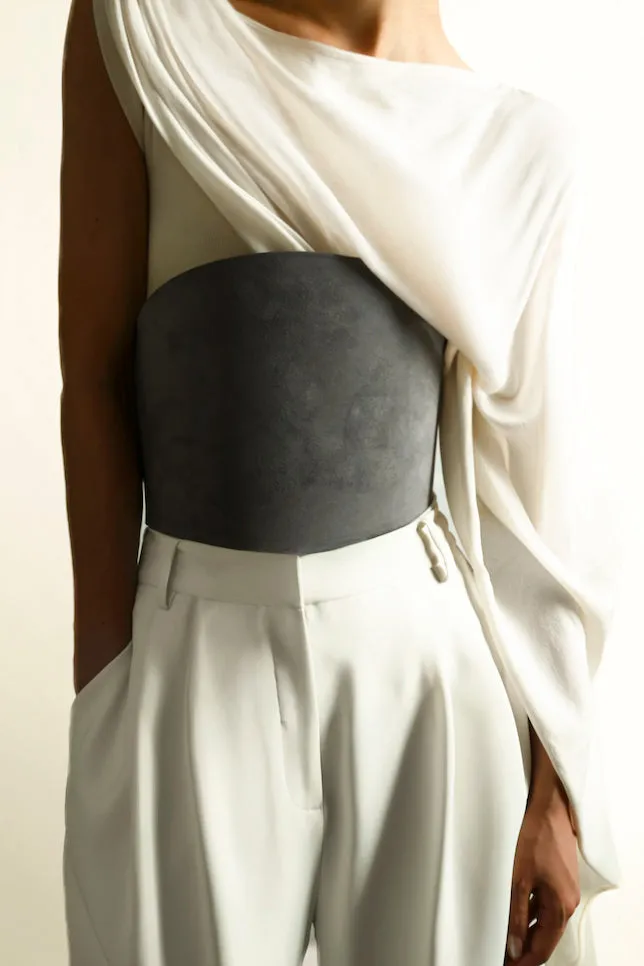 Undone Corset Fog Suede sold by Dehanche product image thumbnail 2