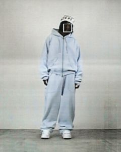 DECONSTRUCTED ZIP HOODIE ICED BLUE | Parallel