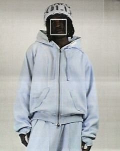 DECONSTRUCTED ZIP HOODIE ICED BLUE | Parallel
