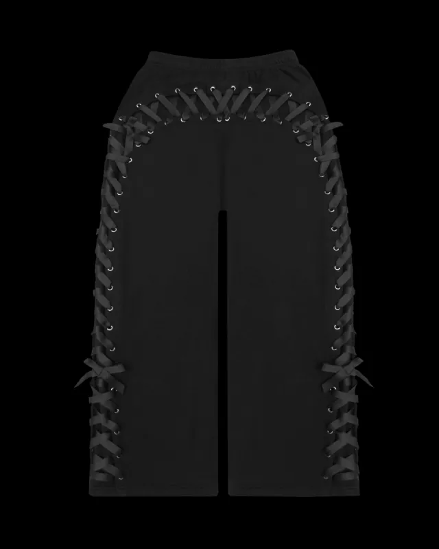 GHOST LACE CORSET SWEATPANTS BLACK sold by Named collective