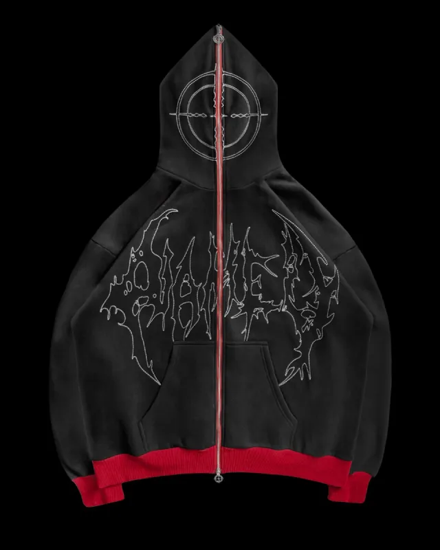 FLAME ZIP HOODIE RED HOT | Parallel