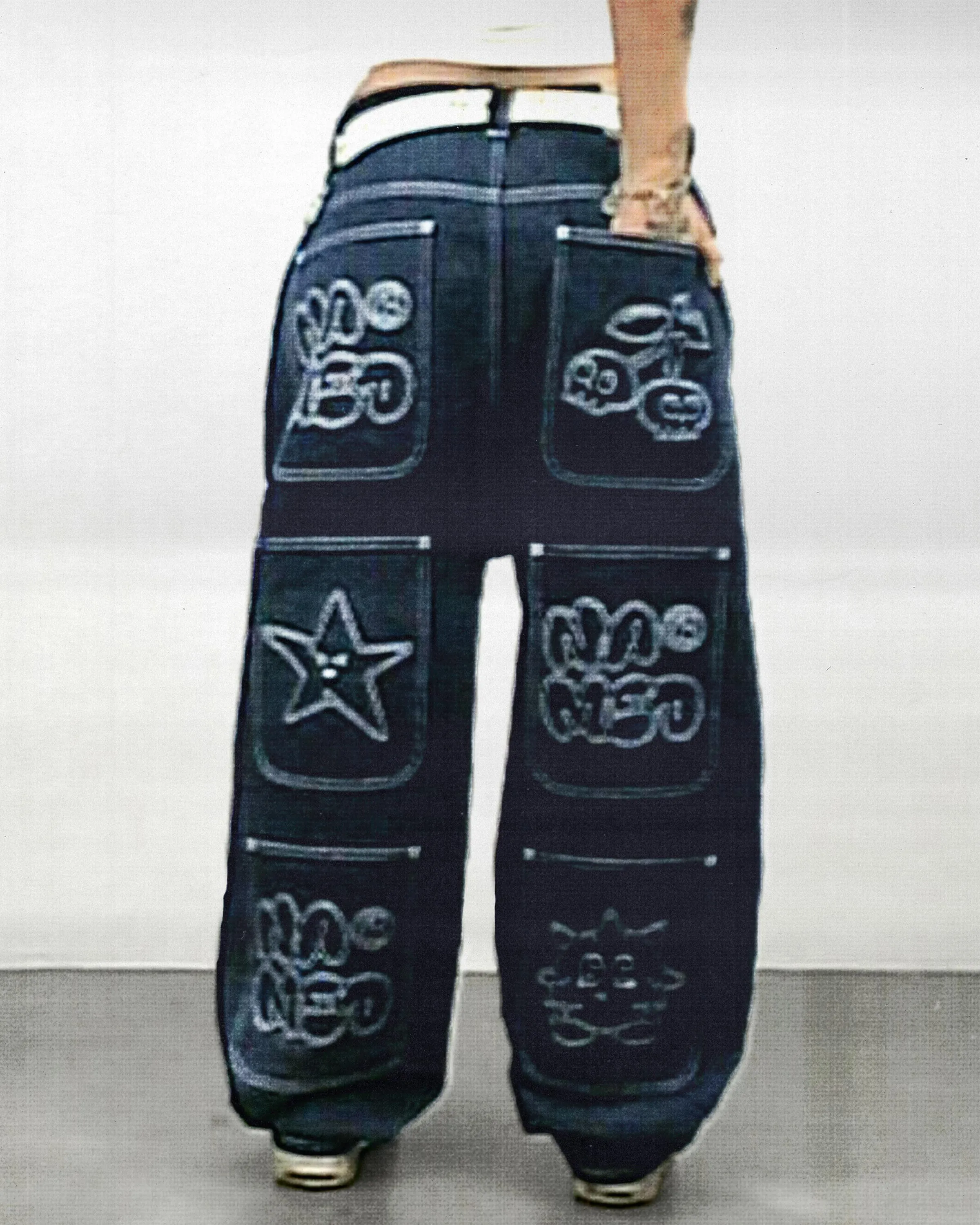 GLITCH SUPER BAGGY JEANS INDIGO BLUE | Parallel 
