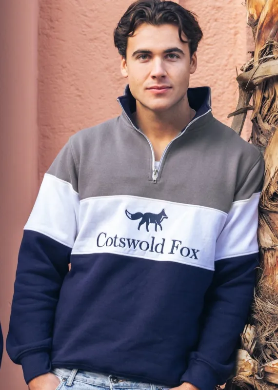 Cirencester Unisex Quarter Zip | Graphite sold by Cotswold Fox
