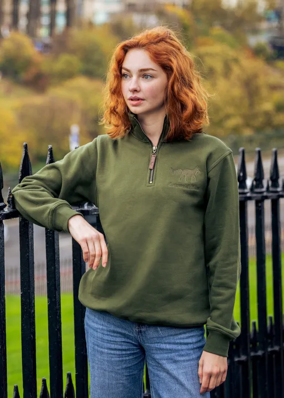 Tetbury Unisex Quarter Zip | Basil sold by Cotswold Fox