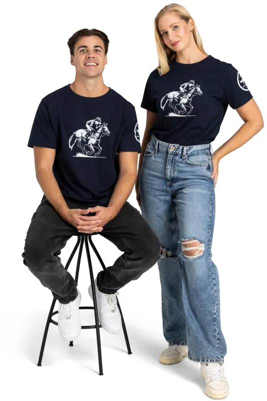 CF Sport Tee - Horse | Navy sold by Cotswold Fox