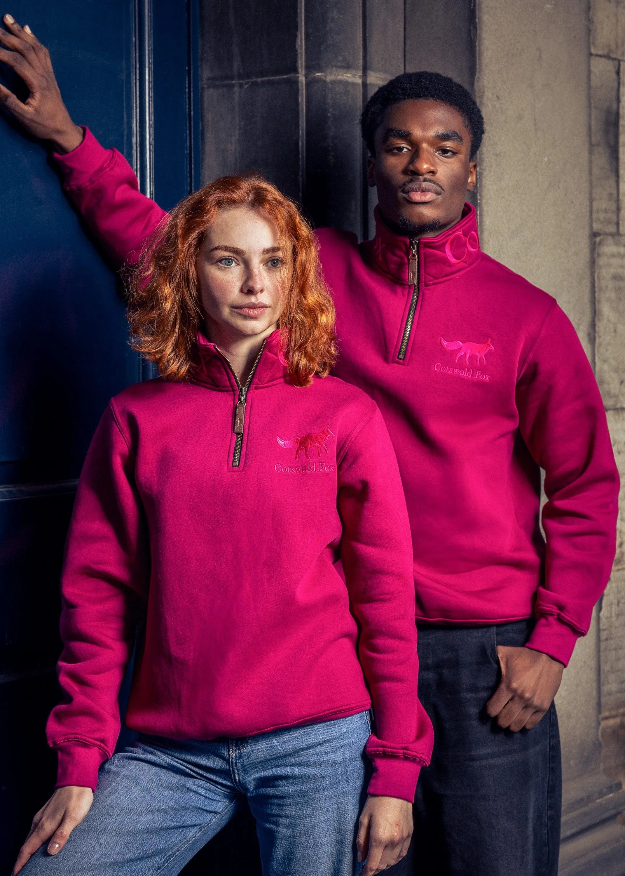 Tetbury Quarter Zip | Raspberry sold by Cotswold Fox product image thumbnail 2