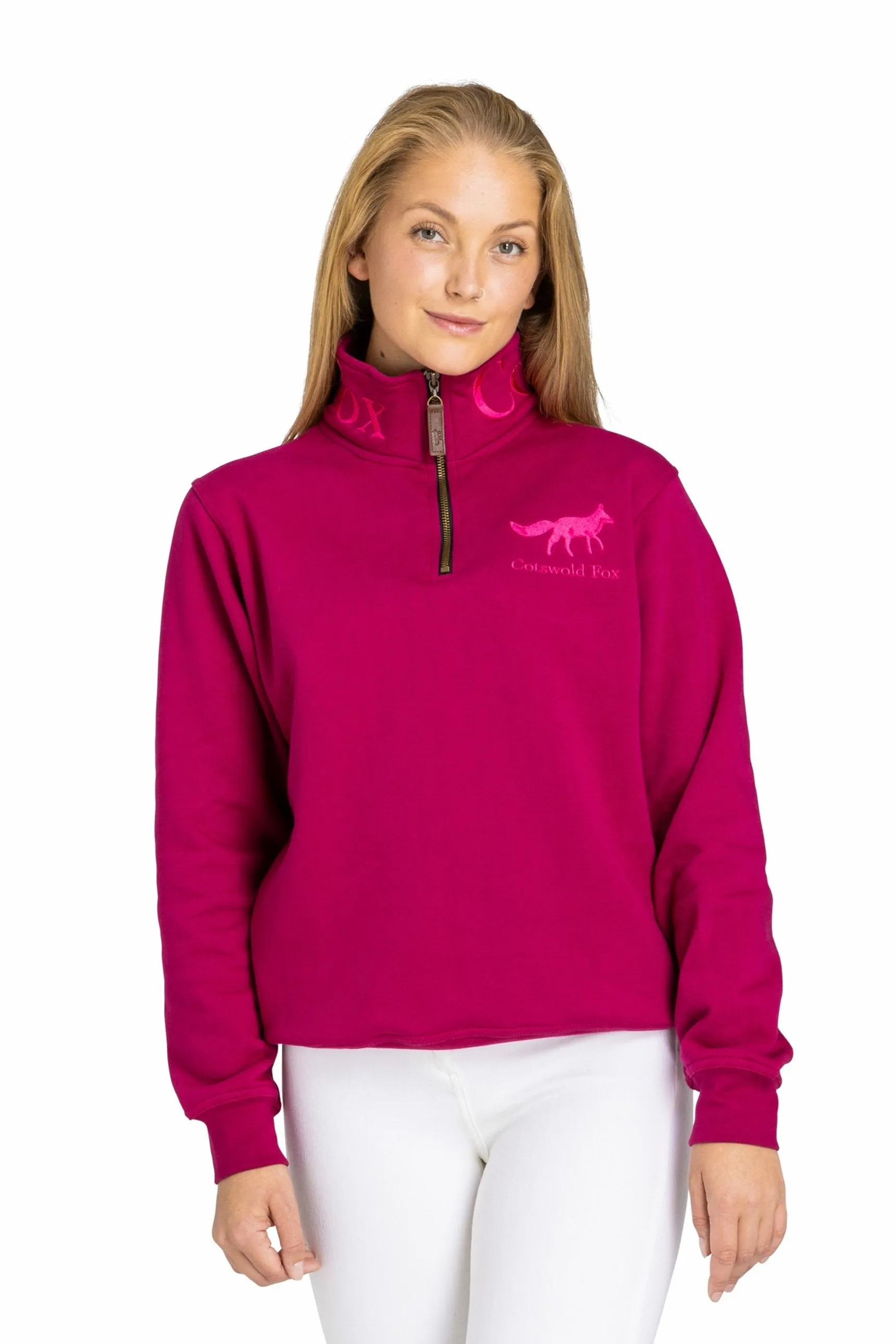 Tetbury Quarter Zip | Raspberry sold by Cotswold Fox product image thumbnail 3
