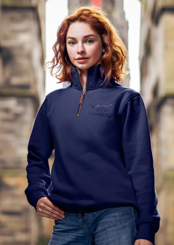 Tetbury Unisex Quarter Zip | Navy sold by Cotswold Fox