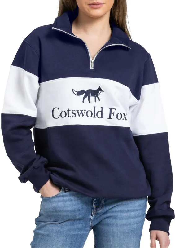 Cirencester Unisex Quarter Zip | Navy sold by Cotswold Fox