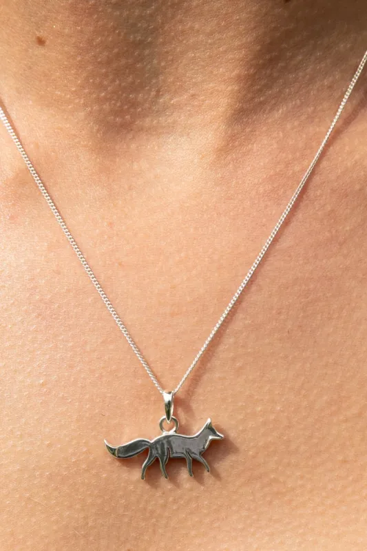 Sterling Silver Fox Necklace sold by Cotswold Fox