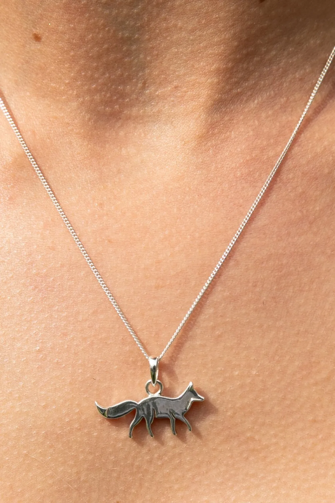 Sterling Silver Fox Necklace sold by Cotswold Fox
