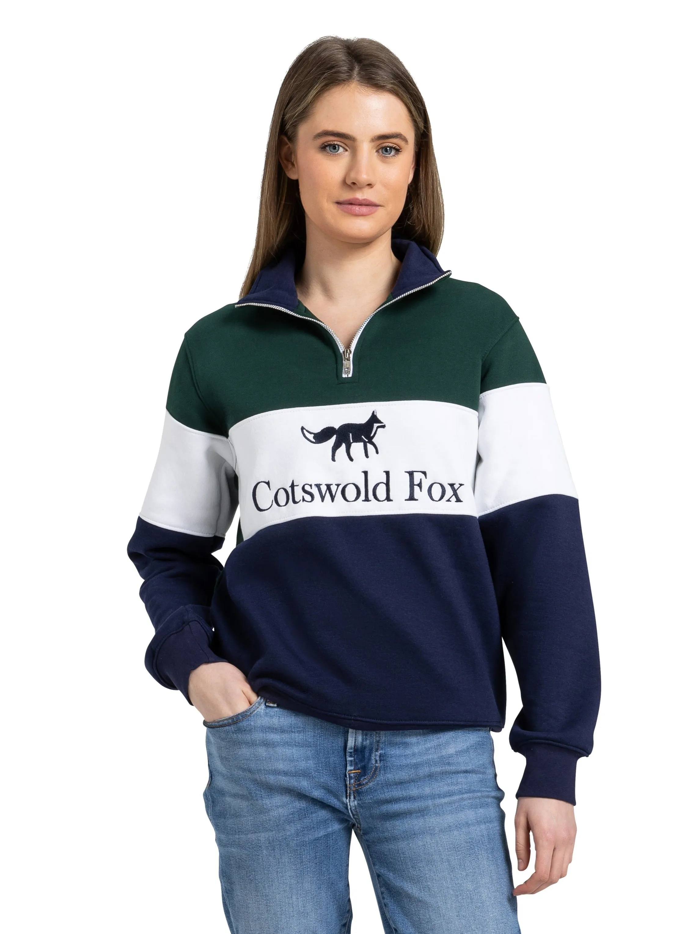 Cirencester Unisex Quarter Zip | Green sold by Cotswold Fox product image thumbnail 5