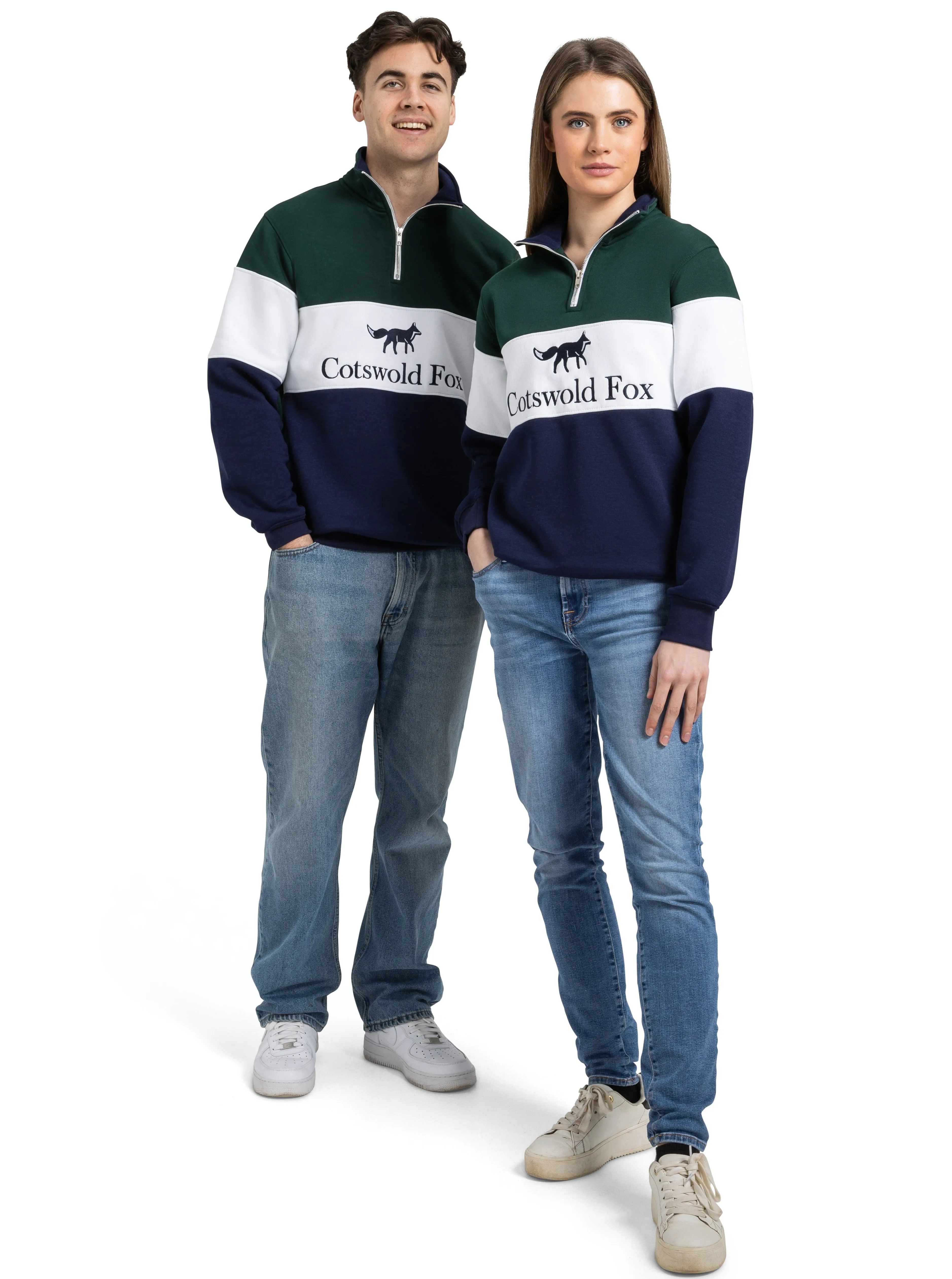 Cirencester Unisex Quarter Zip | Green sold by Cotswold Fox product image thumbnail 2