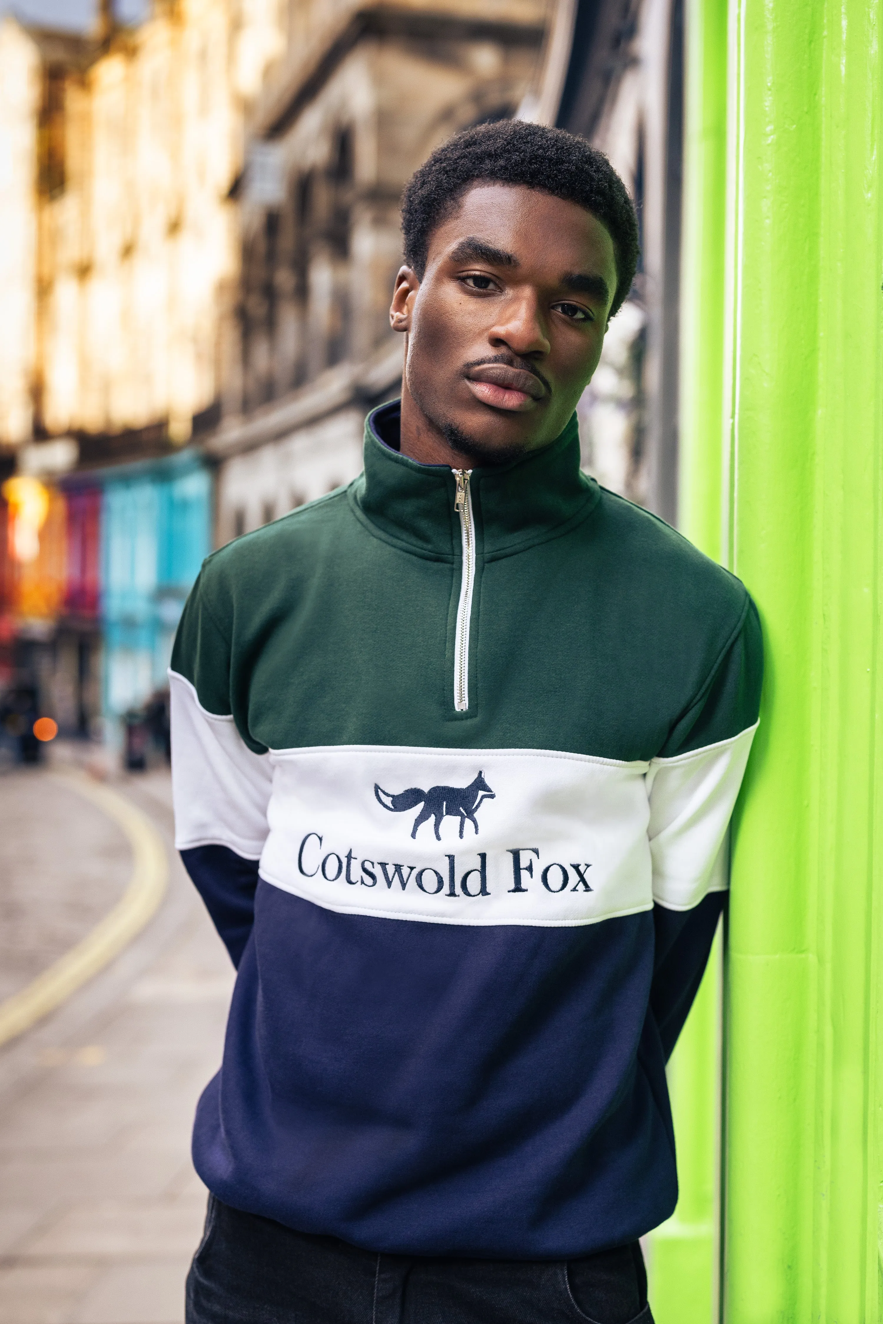 Cirencester Unisex Quarter Zip | Green sold by Cotswold Fox product image thumbnail 3