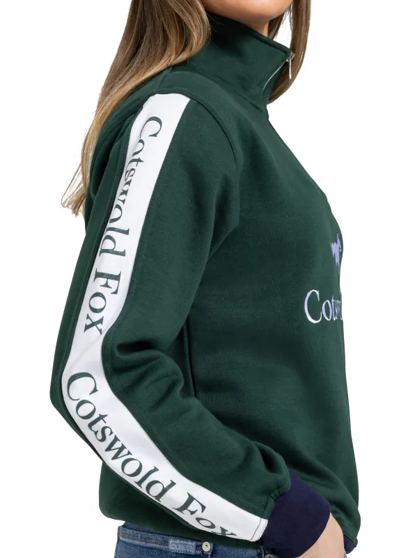 Cheltenham Unisex Quarter Zip | Green sold by Cotswold Fox
