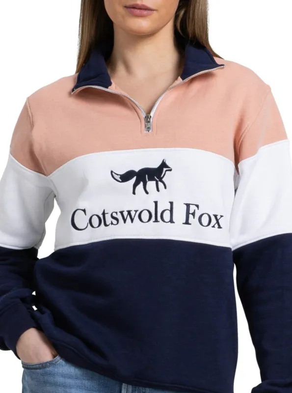 Cirencester Quarter Zip | Blush Pink sold by Cotswold Fox