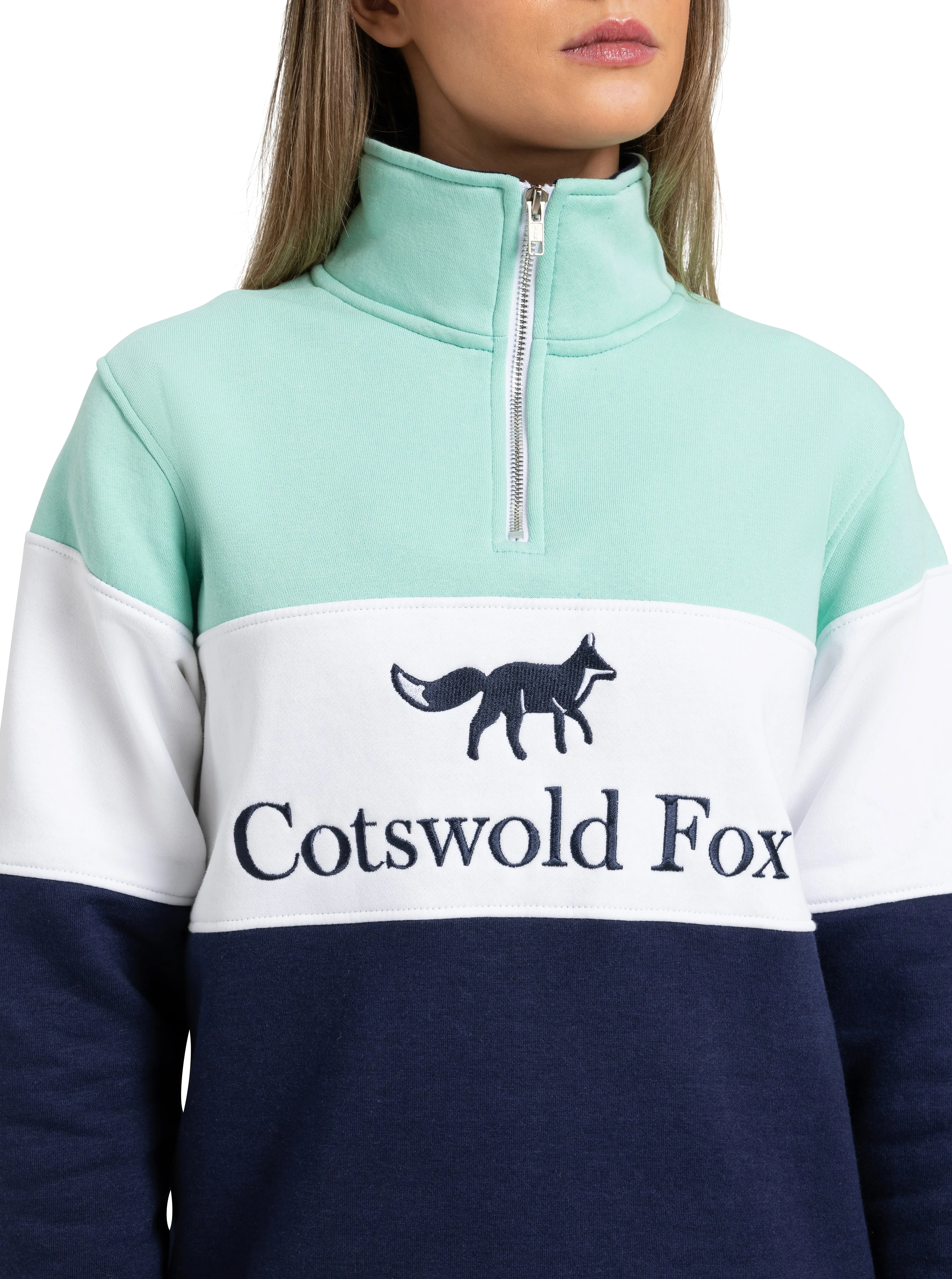 Cirencester Quarter Zip | Mint sold by Cotswold Fox