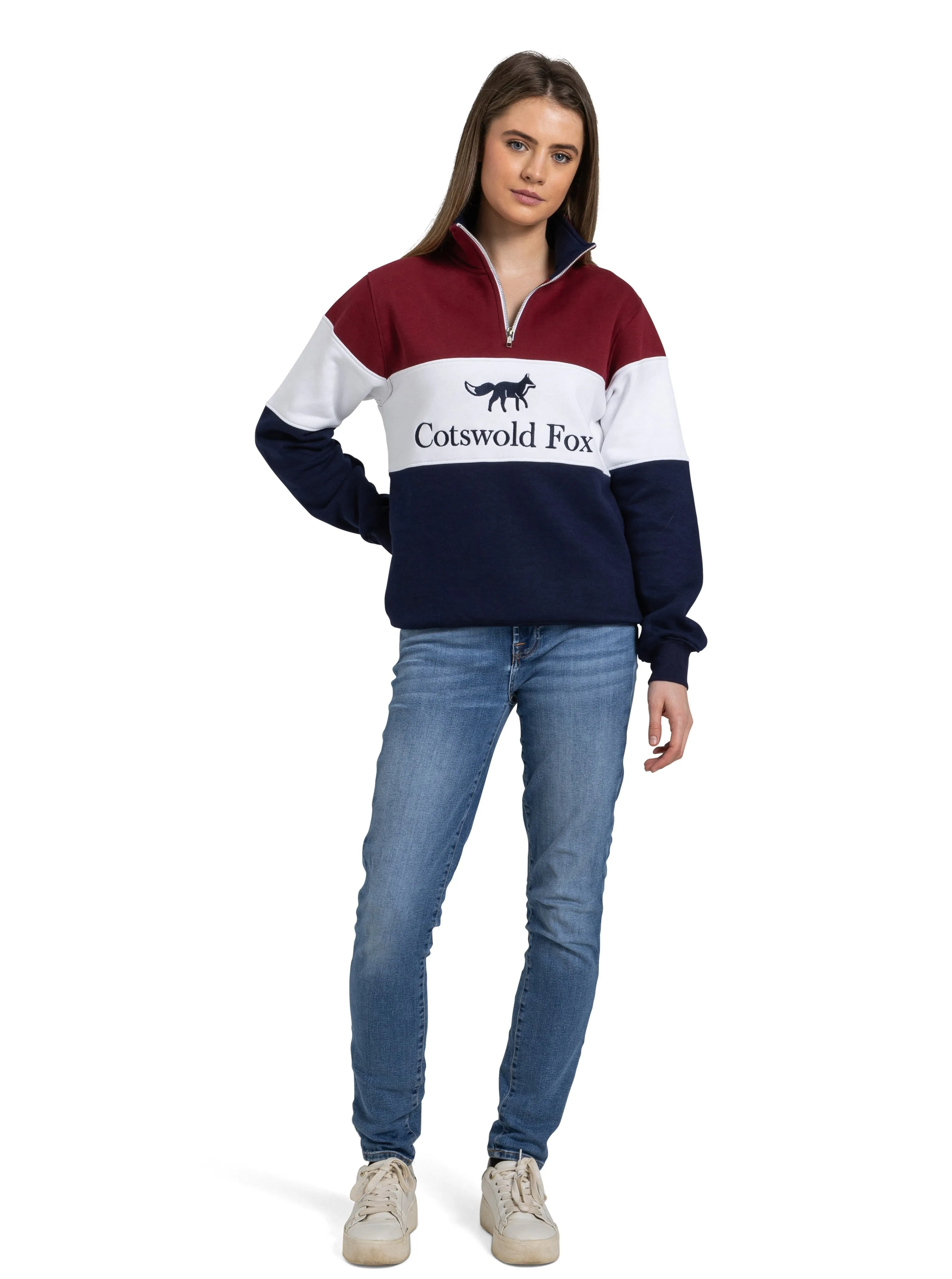 Cirencester Quarter Zip | Burgundy sold by Cotswold Fox product image thumbnail 4