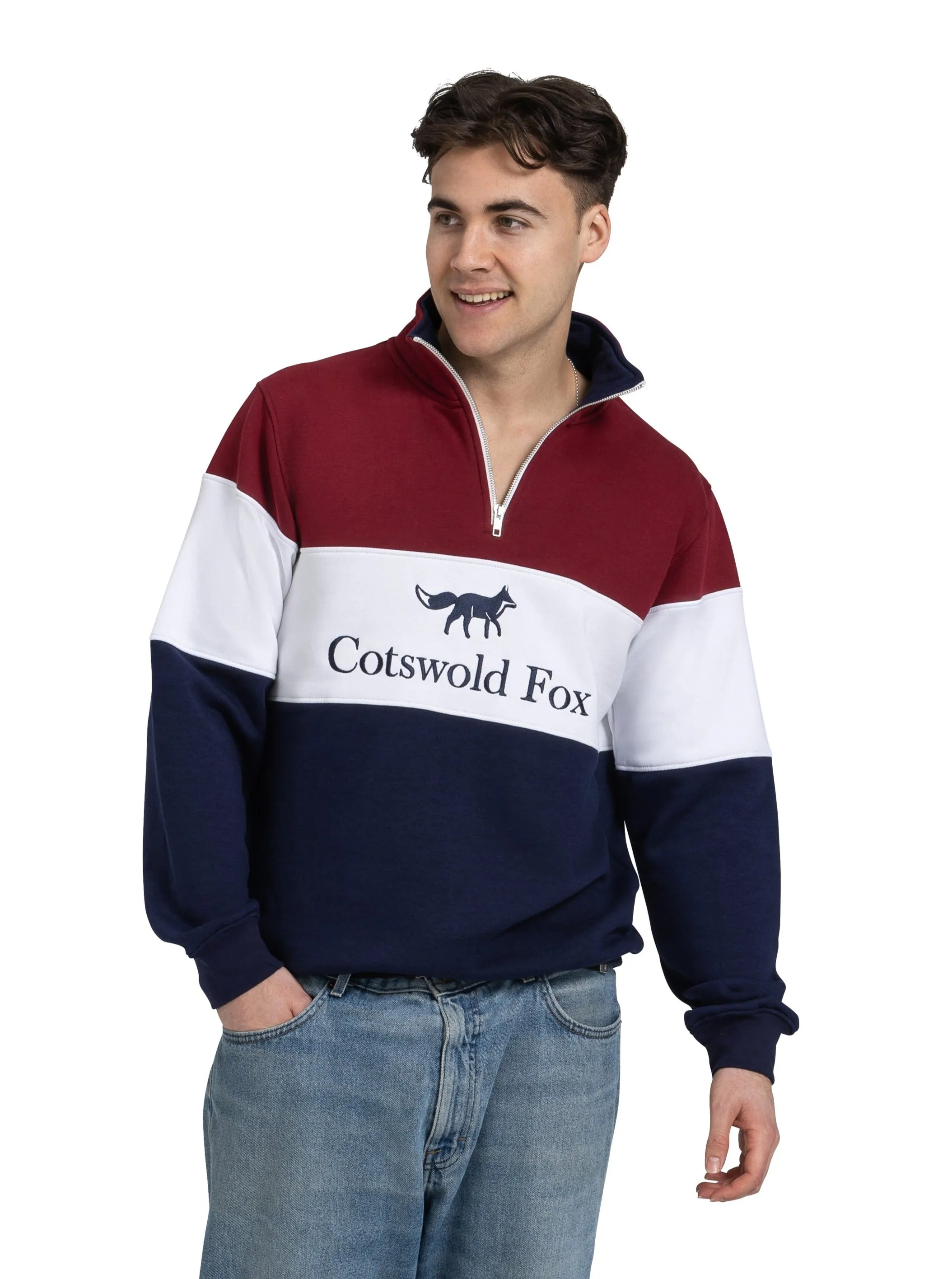 Cirencester Quarter Zip | Burgundy sold by Cotswold Fox product image thumbnail 3