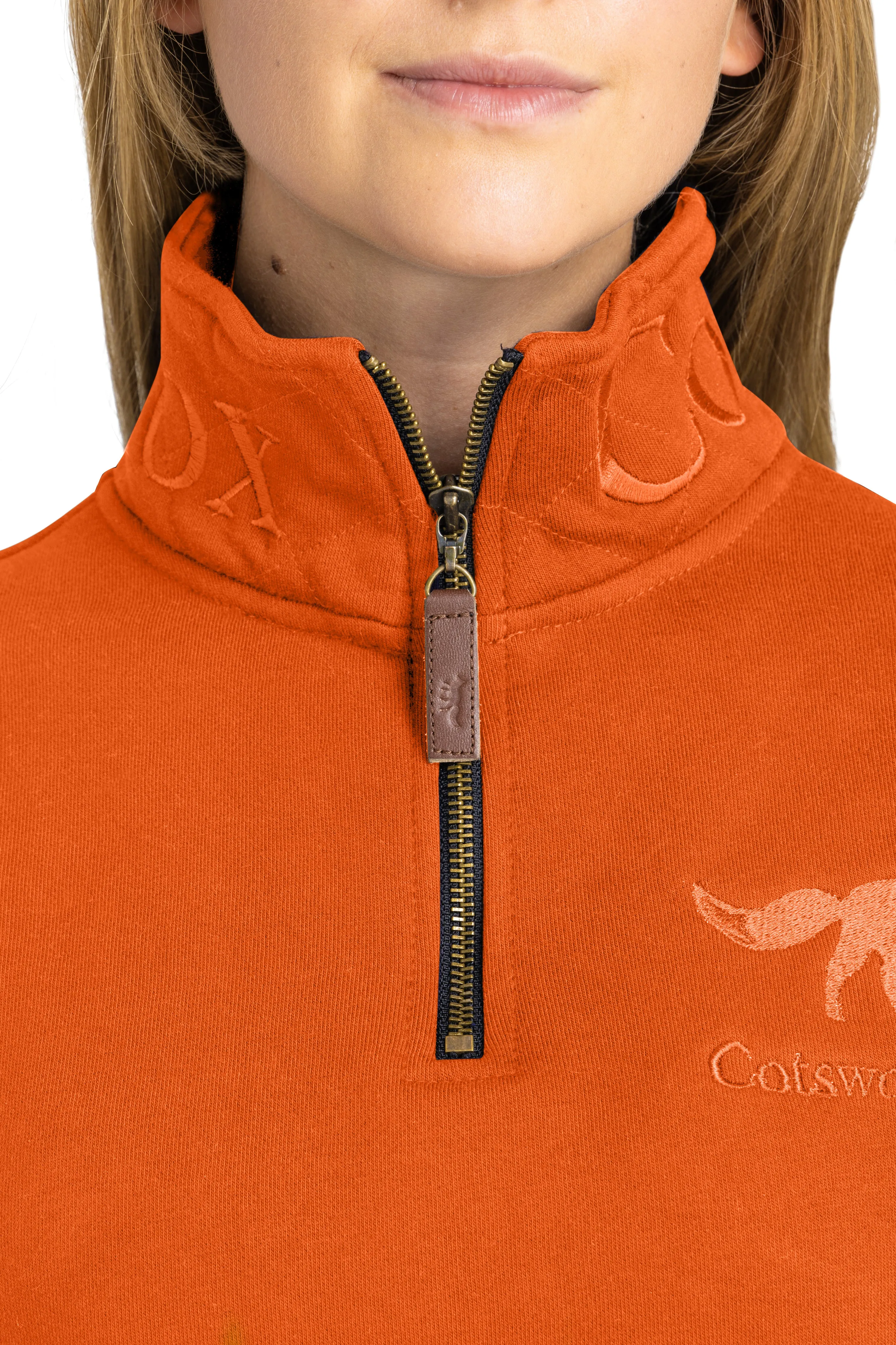 Tetbury Quarter Zip | Pale Orange sold by Cotswold Fox product image thumbnail 5