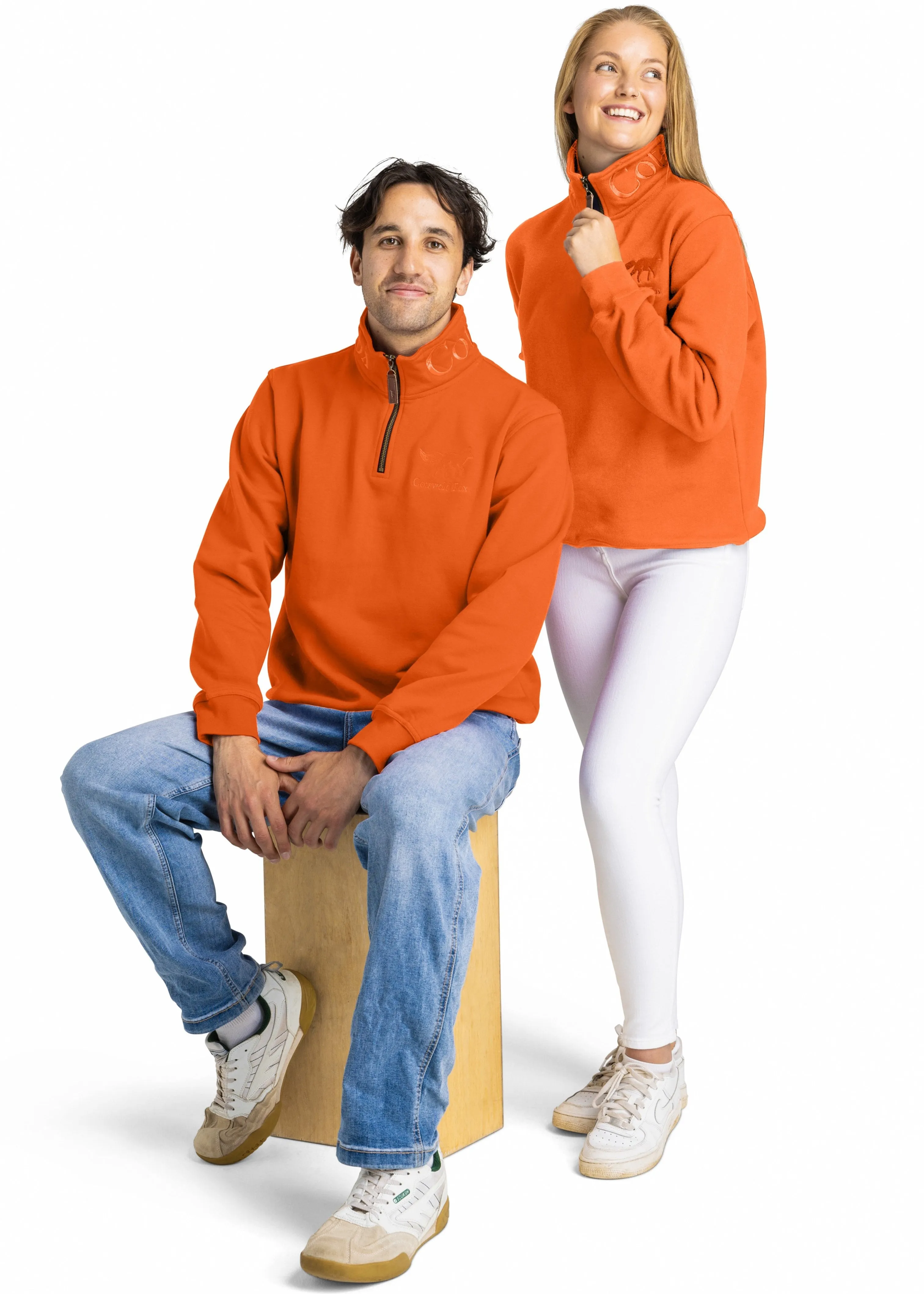 Tetbury Quarter Zip | Pale Orange sold by Cotswold Fox product image thumbnail 4