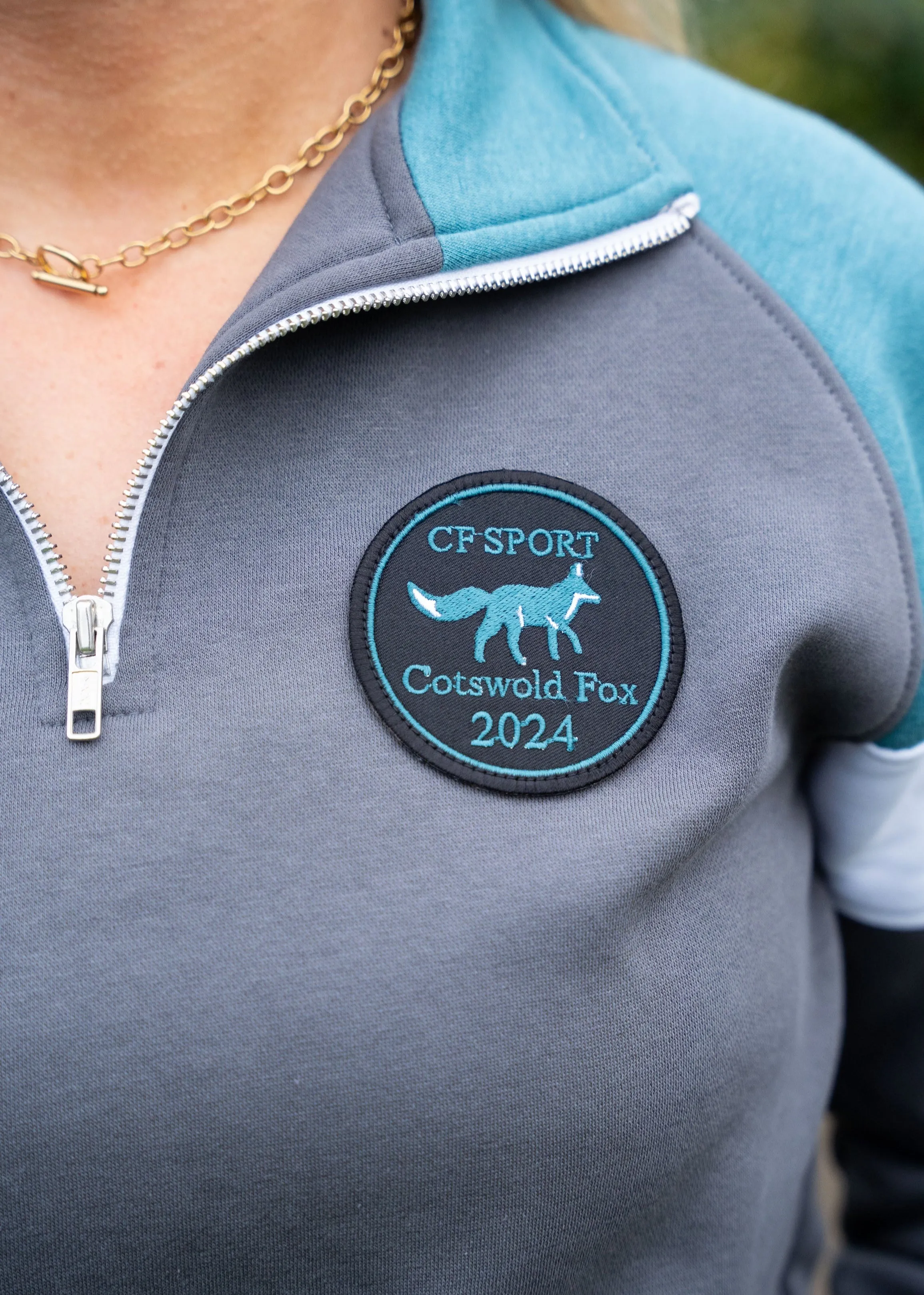 Cropped Quarter Zip | Graphite & Petrol sold by Cotswold Fox product image thumbnail 5