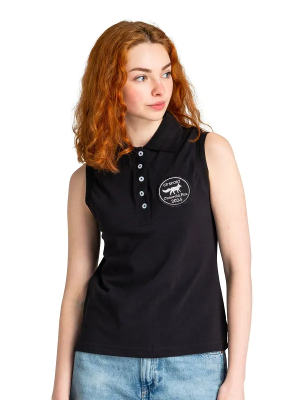 Sleeveless Polo Shirt | Black sold by Cotswold Fox