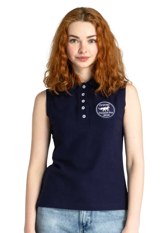 Sleeveless Polo Shirt | Navy sold by Cotswold Fox