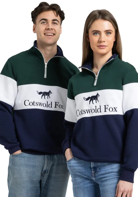 Second: Cirencester Unisex Quarter Zip | Green sold by Cotswold Fox