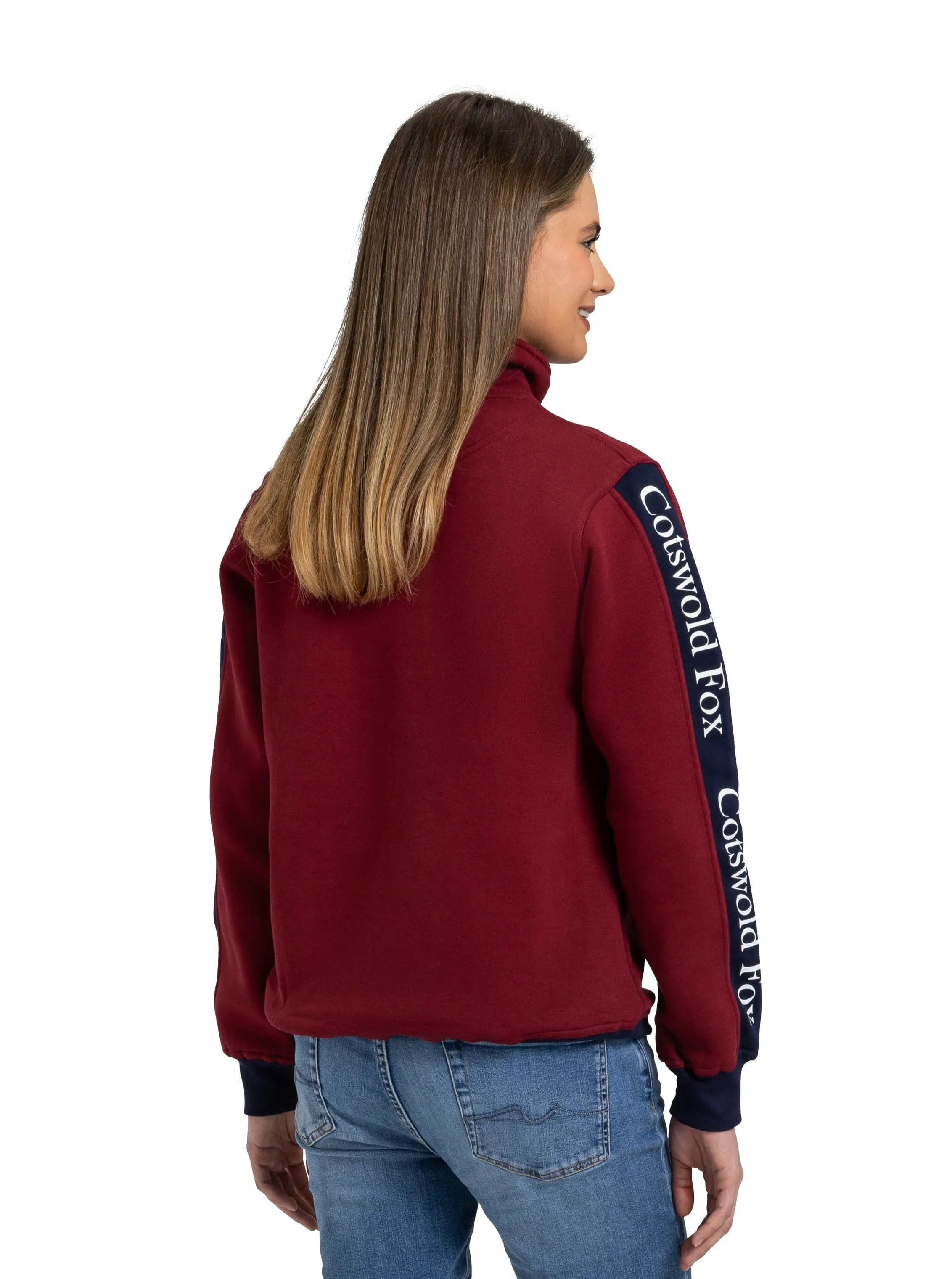 Second: Cheltenham Unisex Quarter Zip | Burgundy sold by Cotswold Fox product image thumbnail 3