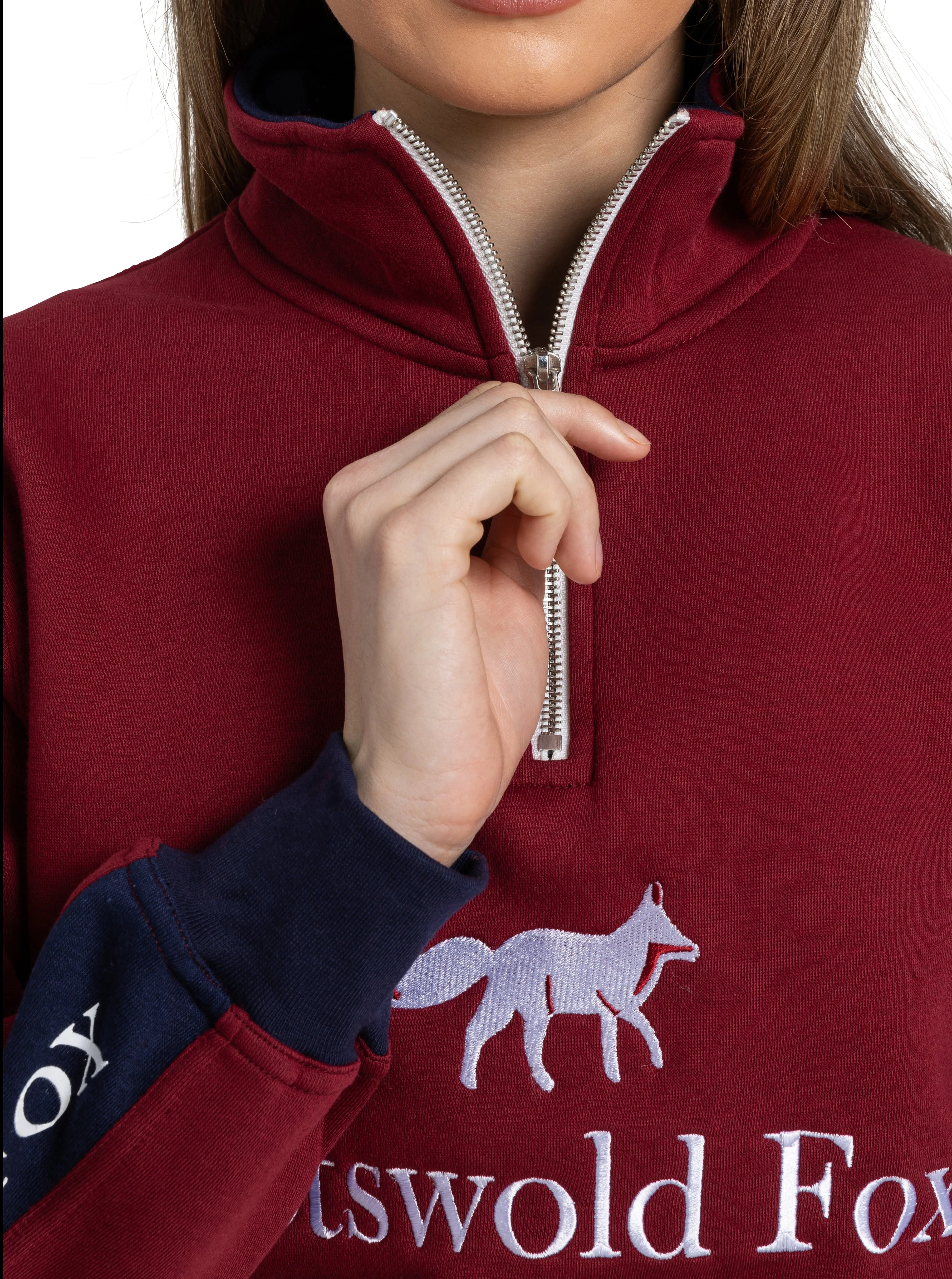 Second: Cheltenham Unisex Quarter Zip | Burgundy sold by Cotswold Fox product image thumbnail 4