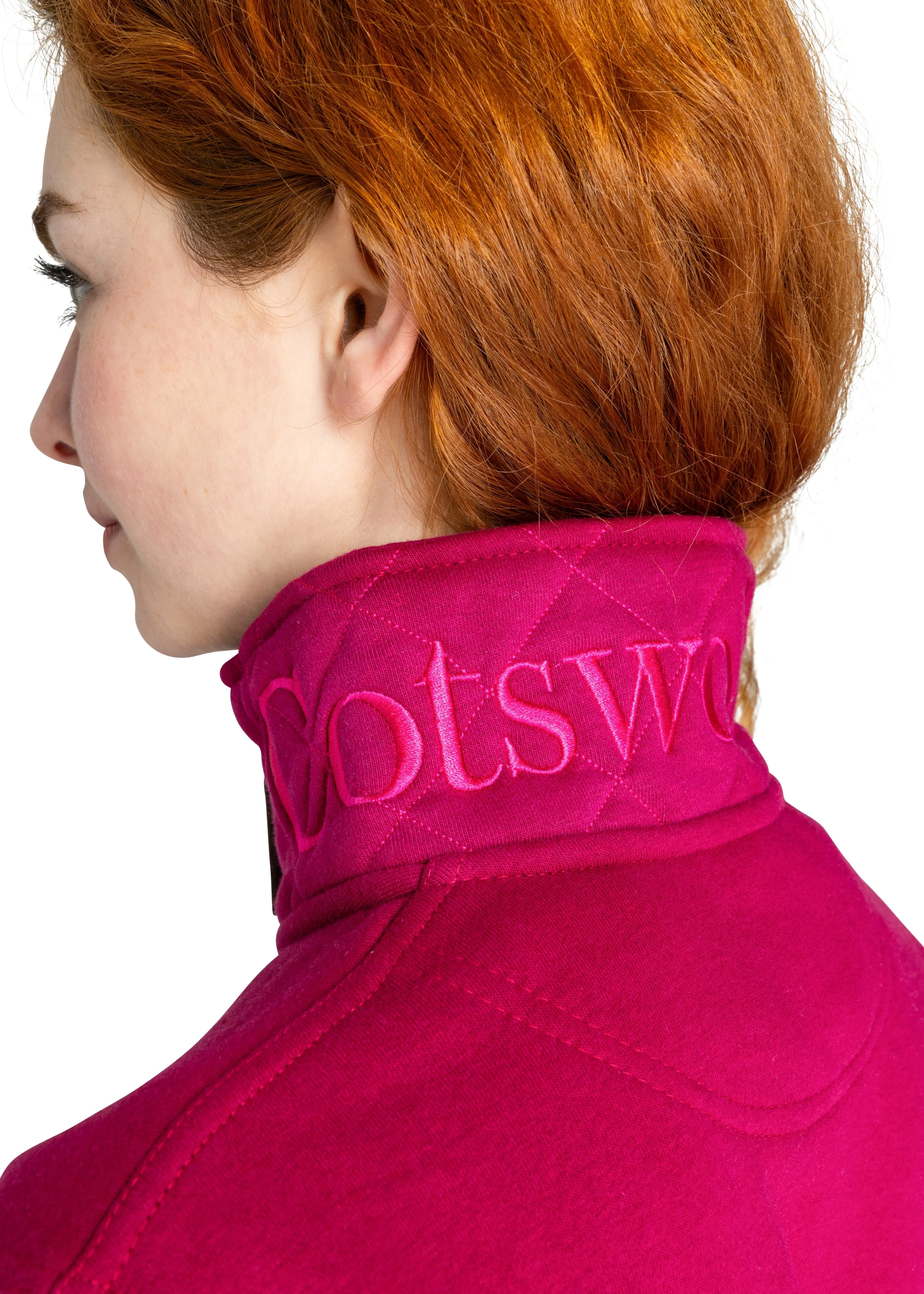 Second: Tetbury Unisex Quarter Zip | Raspberry sold by Cotswold Fox product image thumbnail 4