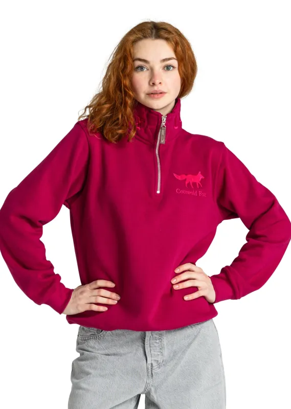 Second: Tetbury Unisex Quarter Zip | Raspberry sold by Cotswold Fox