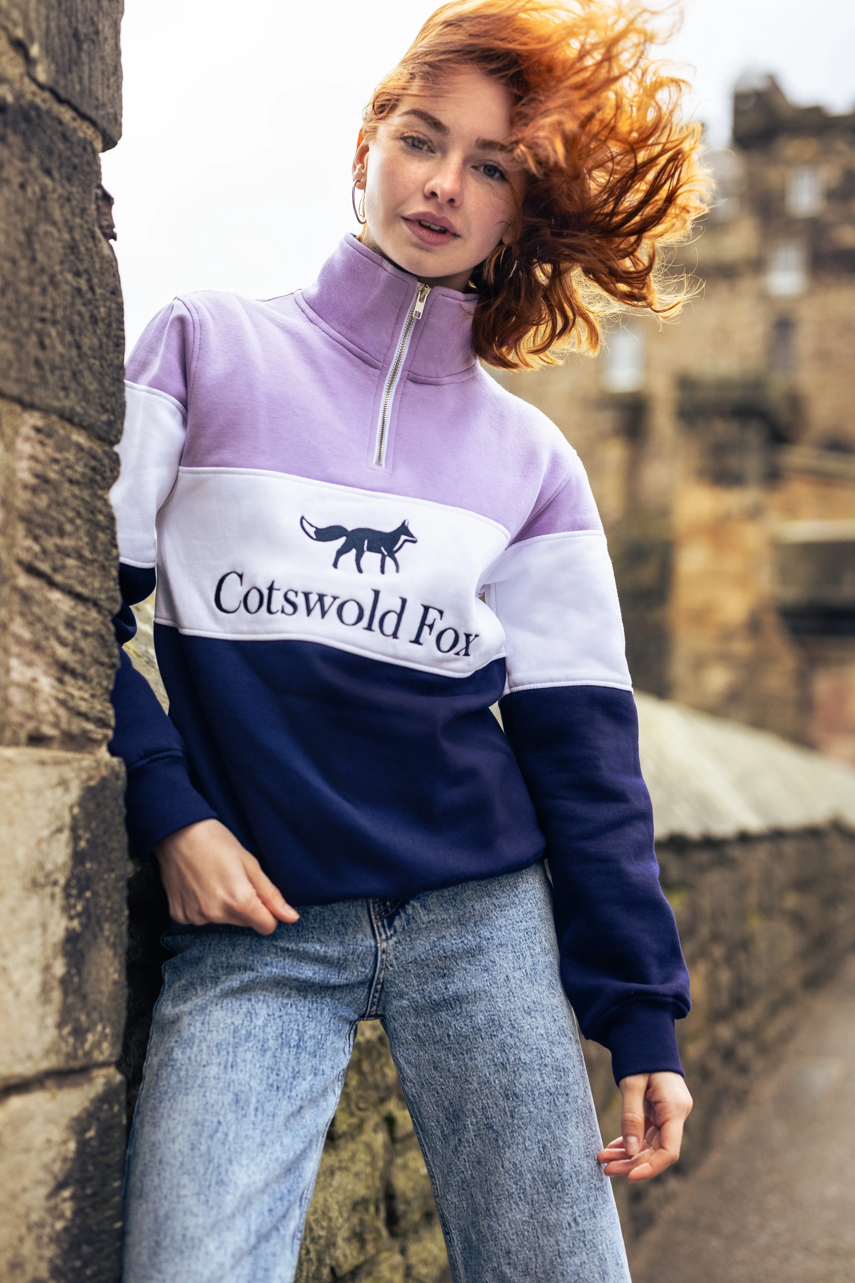 Cirencester Quarter Zip | Lilac sold by Cotswold Fox product image thumbnail 2