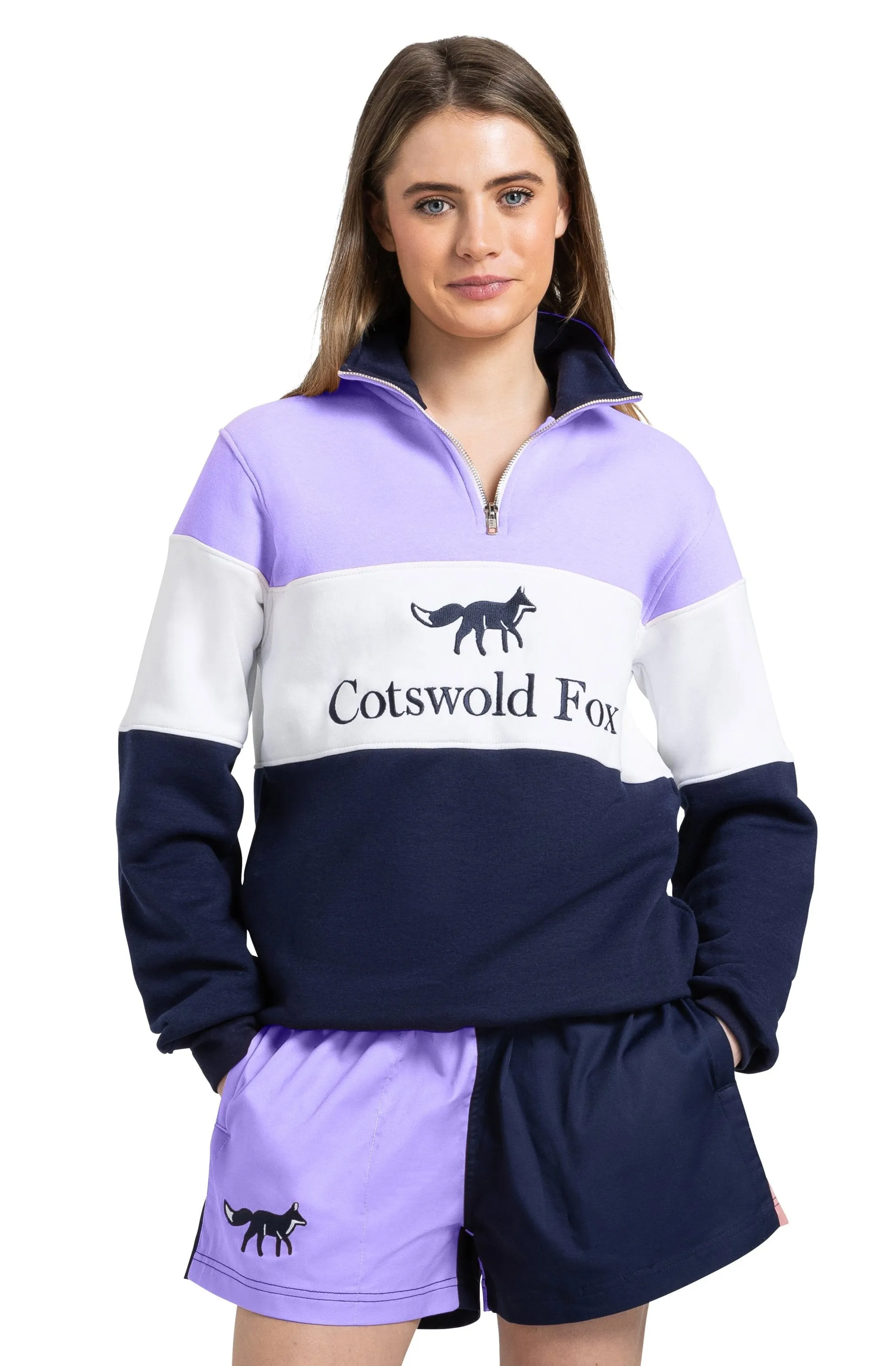 Cirencester Quarter Zip | Lilac sold by Cotswold Fox product image thumbnail 3